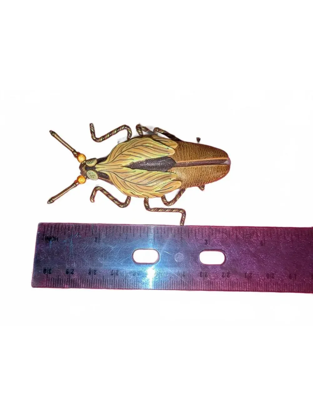 Vintage Joyce Fritz signed Roach Brooch Pin with Twisted Legs